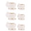 3Pcs White Ceramic Flower Pots with Tray for Succulent Plants 9