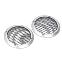 2 pezzi Coperture per altoparlanti dell'auto nere Ø97 mm Griglia 8 viti