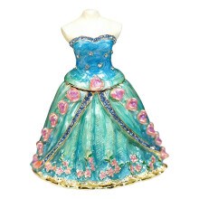 Exquisite Handcrafted Enamel Metal Jewelry Box Princess-Blue