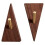 2 Pieces Inverted Triangle Wood Hook Featuring Solid Brass 1