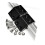 Space Saving Complete Rail Mount Brackets Holders Support-Black 1