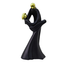 Resin Hugging Lover Couple Statue Abstract-Black characters