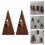 2 Pieces Inverted Triangle Wood Hook Featuring Solid Brass 2