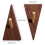 2 Pieces Inverted Triangle Wood Hook Featuring Solid Brass 3