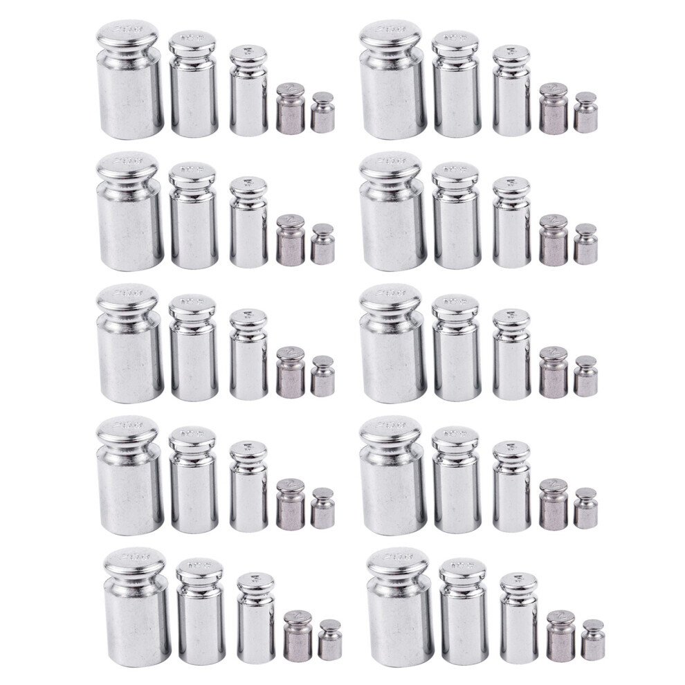 White 10X Weight 1G 2G 5G 10G 20G Chrome Plating Calibration Scale Weight Set For Digital Scale Balance Silvery
