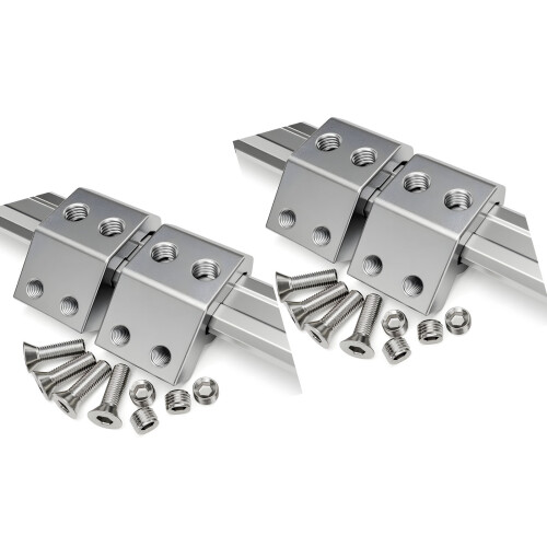 Universal Rail Mount Brackets Holders Support Clamps-4 silver