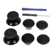 Thumb Grip 8 in 1 Multifunctional 3D Remote Sensing Thumb Stick Caps with 2pcs Thumb Stick Base for PS5 Controller Black