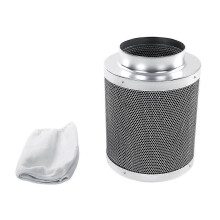 6 Inch Stainless Steel Carbon Filters for Hydroponics, Odor Removal, Home, Workshop, 300mm
