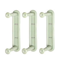 Telescopic Clothes Rack Receiver Wall-Mounted Clothes Rack Storage Artifact Non-Punching Telescopic Storage Rack Green