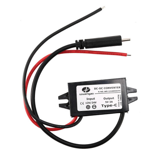 Ρυθμιστής μετατροπέα DC 12V 24V σε 5V 3A DC Τροφοδοτικό 12 Volt σε 5 Volt 15W
