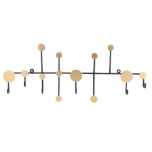 Perchero de pared con ganchos organizadores para ropa, compatible con sombreros, bolsos y toallas. Decoración