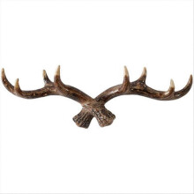 Ganchos de pared con astas de ciervo vintage - 28 cm, perchero de pared, soporte para llaves, compatible