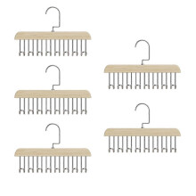 Hook Hanger Solid Wood Bagou Hanging Storage Rack for Household