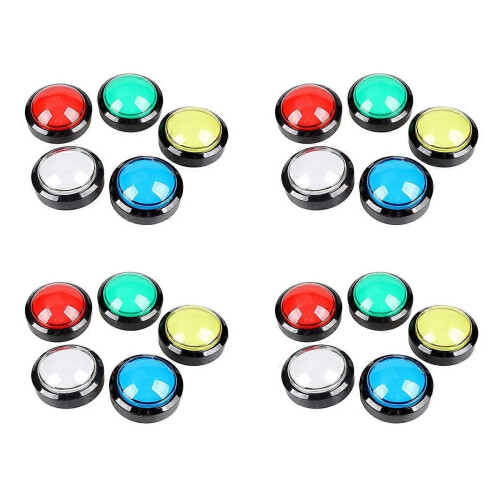 20X Arcade Buttons 60mm Dome 2.36 Inch LED Push Button with Micro-Switch compatible Arcade Machine Video Ga