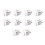 10 Pcs Arcade Buttons 24Mm Responsive Arcade Buttons for Gaming Enthusiasts White 1