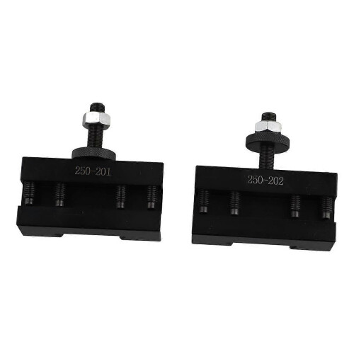 2 pezzi Portautensili a cambio rapido per tornio CNC, compatibile con torni Tools-250-201 e 250-20