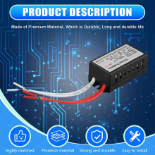 6 adaptadores electrónicos transcompatibles de 220 V a 12 V
