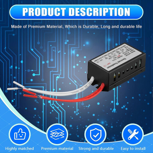 6 τεμάχια ηλεκτρονικός μετασχηματιστής 220V σε 12V προσαρμογέας