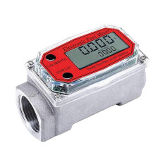 1 Inch Digital Turbine Flowmeter Digital LCD Display with NPT Counter Fuel Flowmeter compatible for Measuring Engine Oil