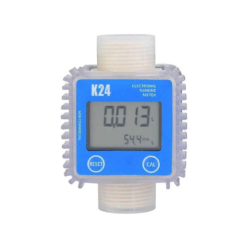 Digital K24 Turbine Oil Flow Meter Gauge Lcd Chemicals Tools 9409192866691