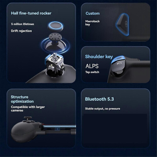 Χειριστήριο Bluetooth M15 για Android, , Cloud Gaming, , Μηχανικό χειριστήριο τηλεφώνου Hall