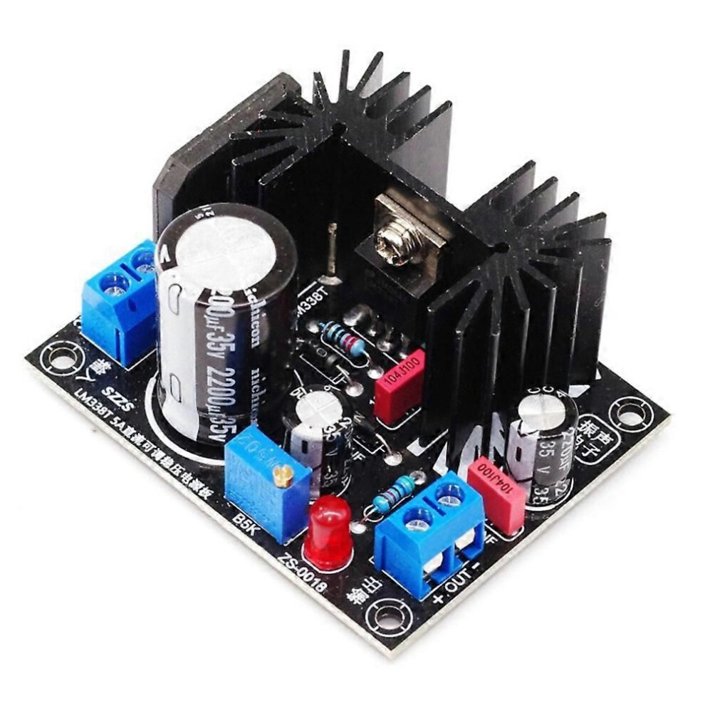 Adjustable Linear Regulated Power Supply Board Lm338 5A Output Filament Voltage Regulation Diy Electronics Kit 9409192871633