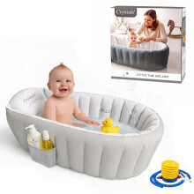 Inflatable Baby Bath Tub Baby Bath Essentials for Newborn Portable Travel Tub