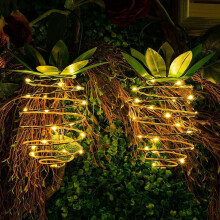 2PCS Solar Powered LED Garden Lights Outdoor Lawn Path Courtyard Waterproof