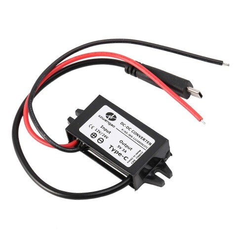 Ρυθμιστής μετατροπέα DC 12V 24V σε 5V 3A DC Τροφοδοτικό 12 Volt σε 5 Volt 15W 2