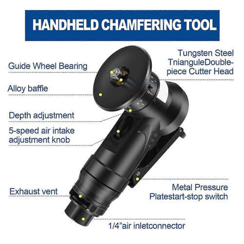 Pneumatic Chamfering Tool, 45 Degree Metal Deburring Trimming Chamfering Machine,Chamfering Machine 2