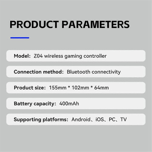 Bluetooth Gamepad για χειριστήριο διακόπτη Joystick λευκό 1