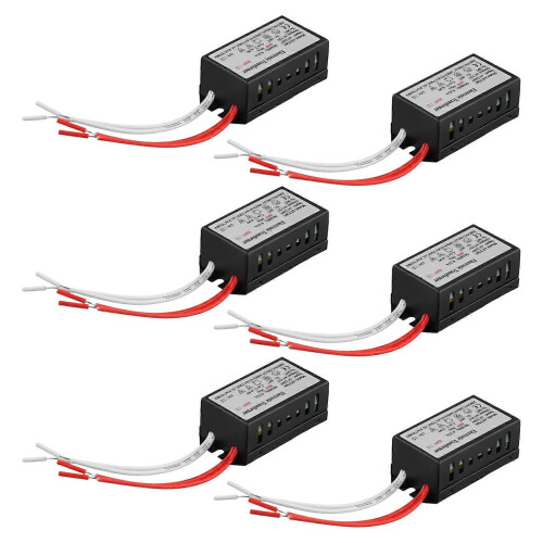 6 τεμάχια ηλεκτρονικός μετασχηματιστής 220V σε 12V προσαρμογέας 2
