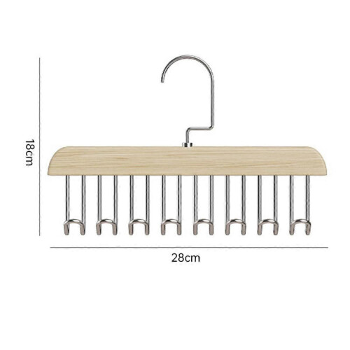Hook Hanger Solid Wood Bagou Hanging Storage Rack for Household 1