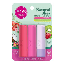 eos Natural Shea Lip Balm- 0.14 oz, 3-Pack