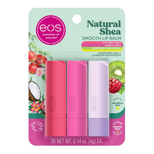eos Natural Shea Lip Balm-  0.14 oz, 3-Pack