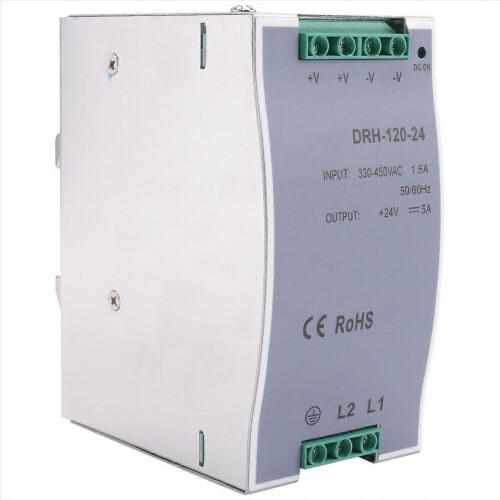 DRH-120-24 Τροφοδοτικό Εναλλαγής 380AC 120W Μονής Έξοδος 24V 1