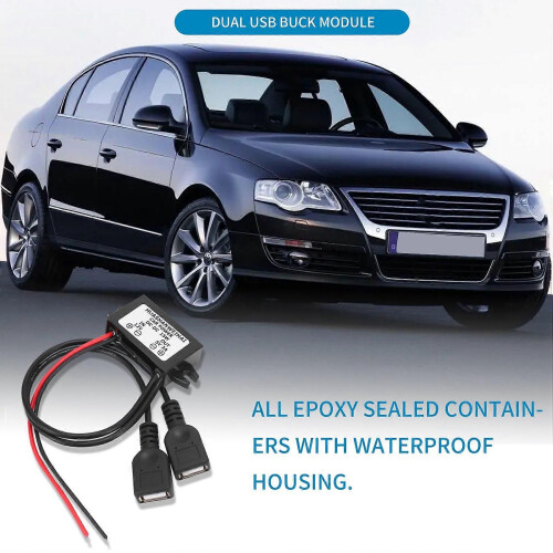Μετατροπέας DC 12V σε 5V 3A Διπλός 2 USB σε Αυτόματο Ρυθμιστή Ισχύος Τάσης 1