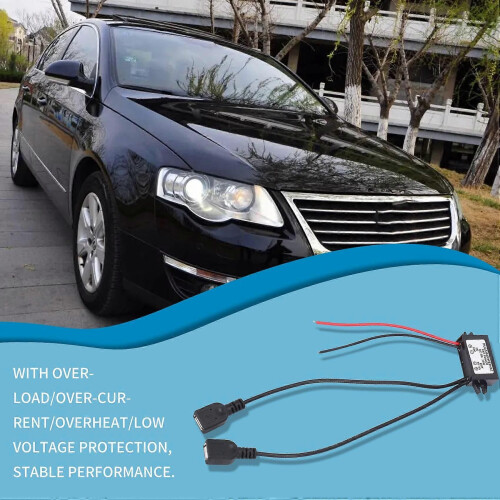 Μετατροπέας DC 12V σε 5V 3A Διπλός 2 USB σε Αυτόματο Ρυθμιστή Ισχύος Τάσης 2