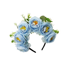 Beautiful Floral Hairband Creative Headdress-Light Blue
