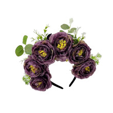 Stylish Flower Hair Ornament for Women and Girls Casual to-Plum