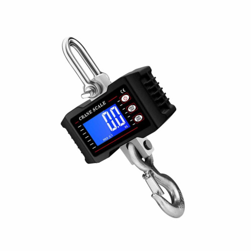 2000kg Digital Crane Scale - Heavy Duty Hanging Scale with LCD Display, Battery Powered Black 1