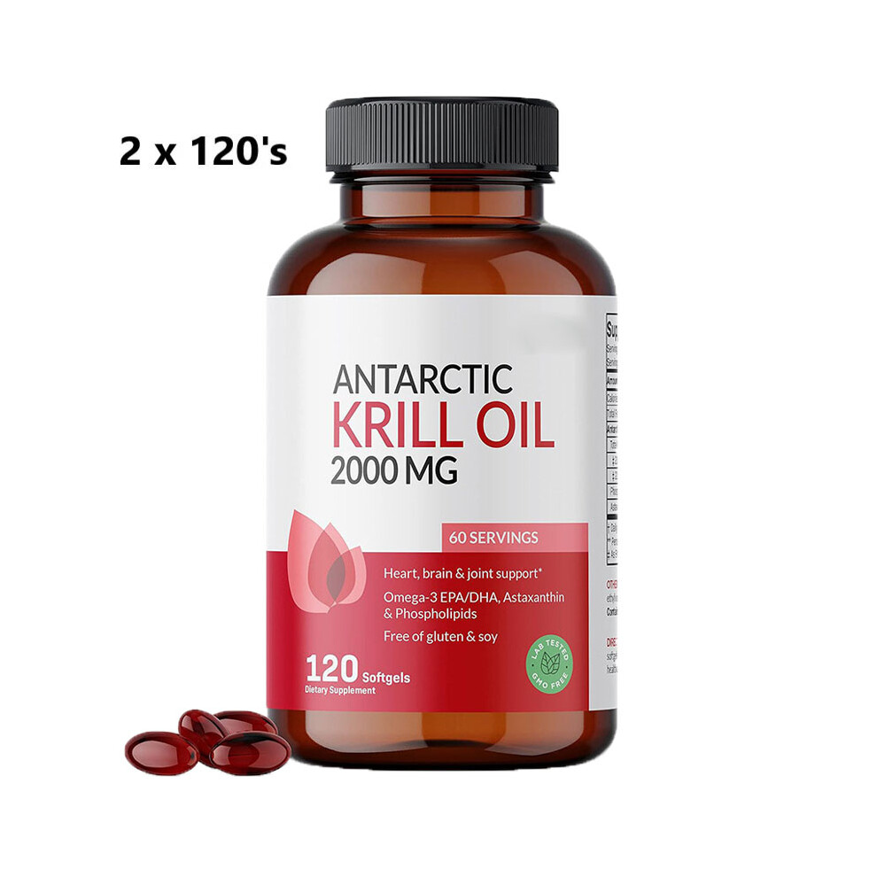 (240) TECEPEC Antarctic Krill Oil 2000mg Omega-3 + Astaxanthin + EPA 120s