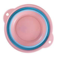 Einfach zu bedienendes, zusammenklappbares Waschbecken mit tragbarem Faltmechanismus für vielfältige Einsatzmöglichkeiten (Pink)