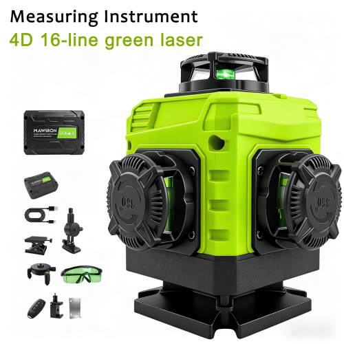 4D 16-Line Laser Level,  Cross Line Leveler with Dual Control Modes