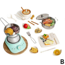 (Green) Real Cooking Kitchen Set 2025 Kids Mini Kitchen Toys