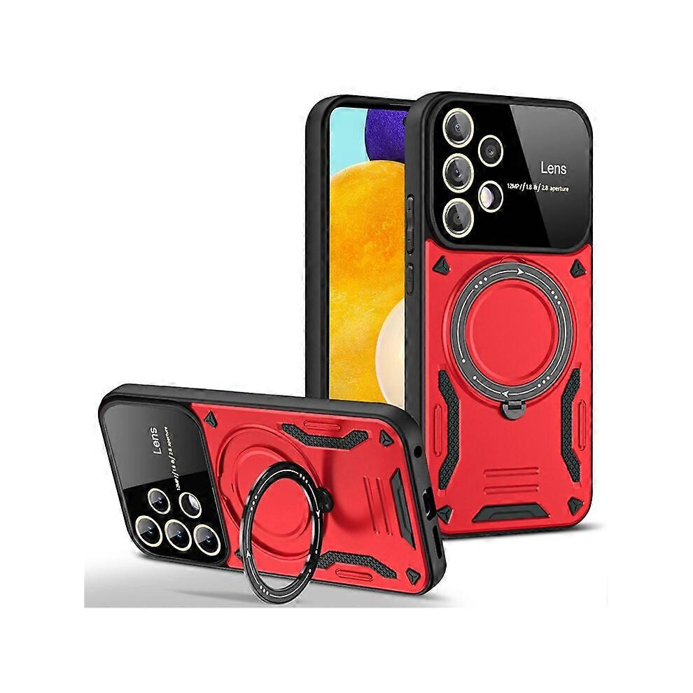 (Red) Magsafe Ring Kickstand Case For Samsung Galaxy A52 4G/A52s 5G/A52 5G Red 5996097198445