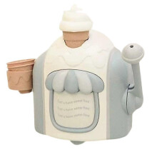 (Blue with box) Seifenblasen-Eiscreme-Maschine als Badespielzeug, 1 Stück