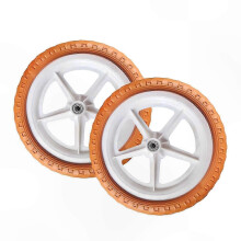 (Red Bronze) Lot de 2 roues de vélo enfant 12 pouces, pneus increvables, roues de support pour vélo