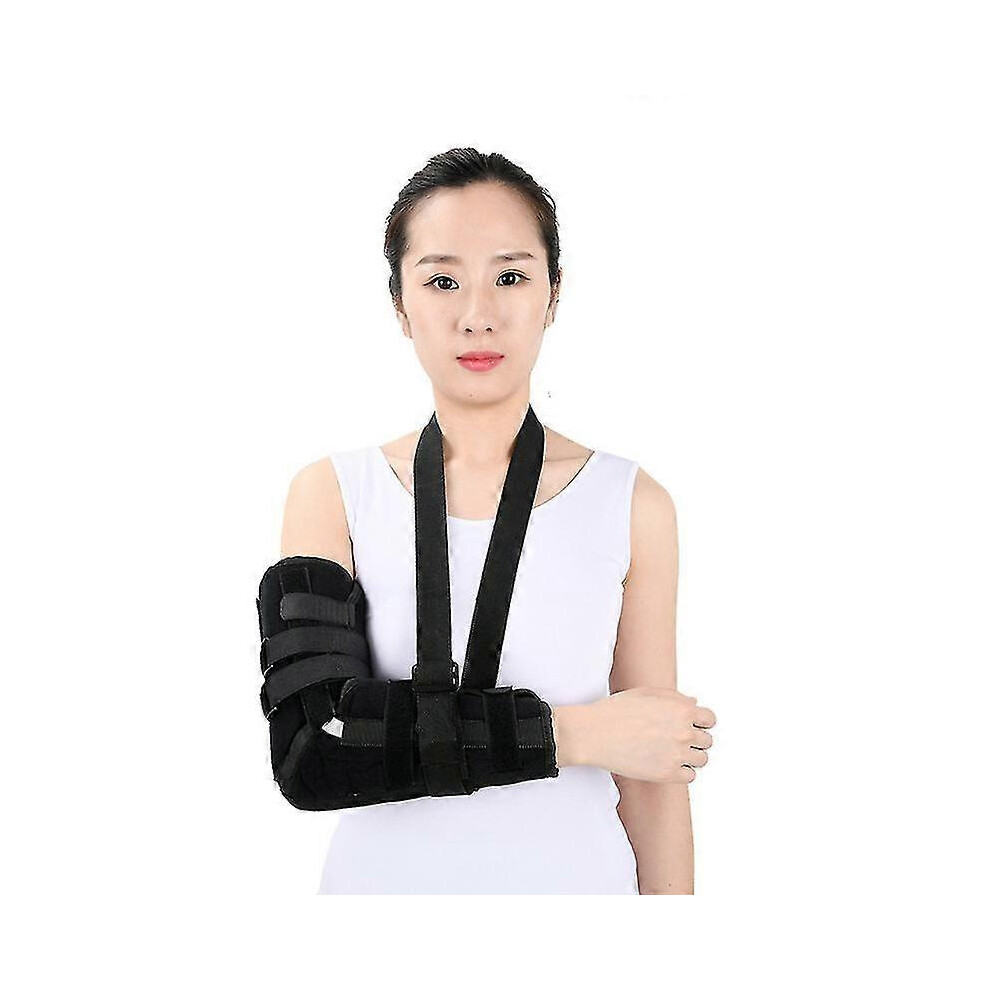 (Short style, M) Elbow Support Brace, Forearm Fracture Splint, Sprain Protector Sling