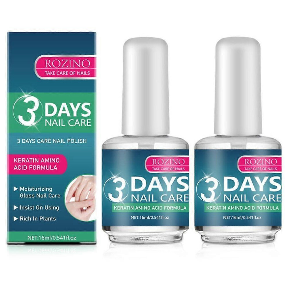 (2pcs) Keratins 3-Day Nail Growth Strengthener for Damaged Nails